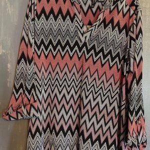 New Directions 3/4 Roll-Tab Sleeve Puff Paisley